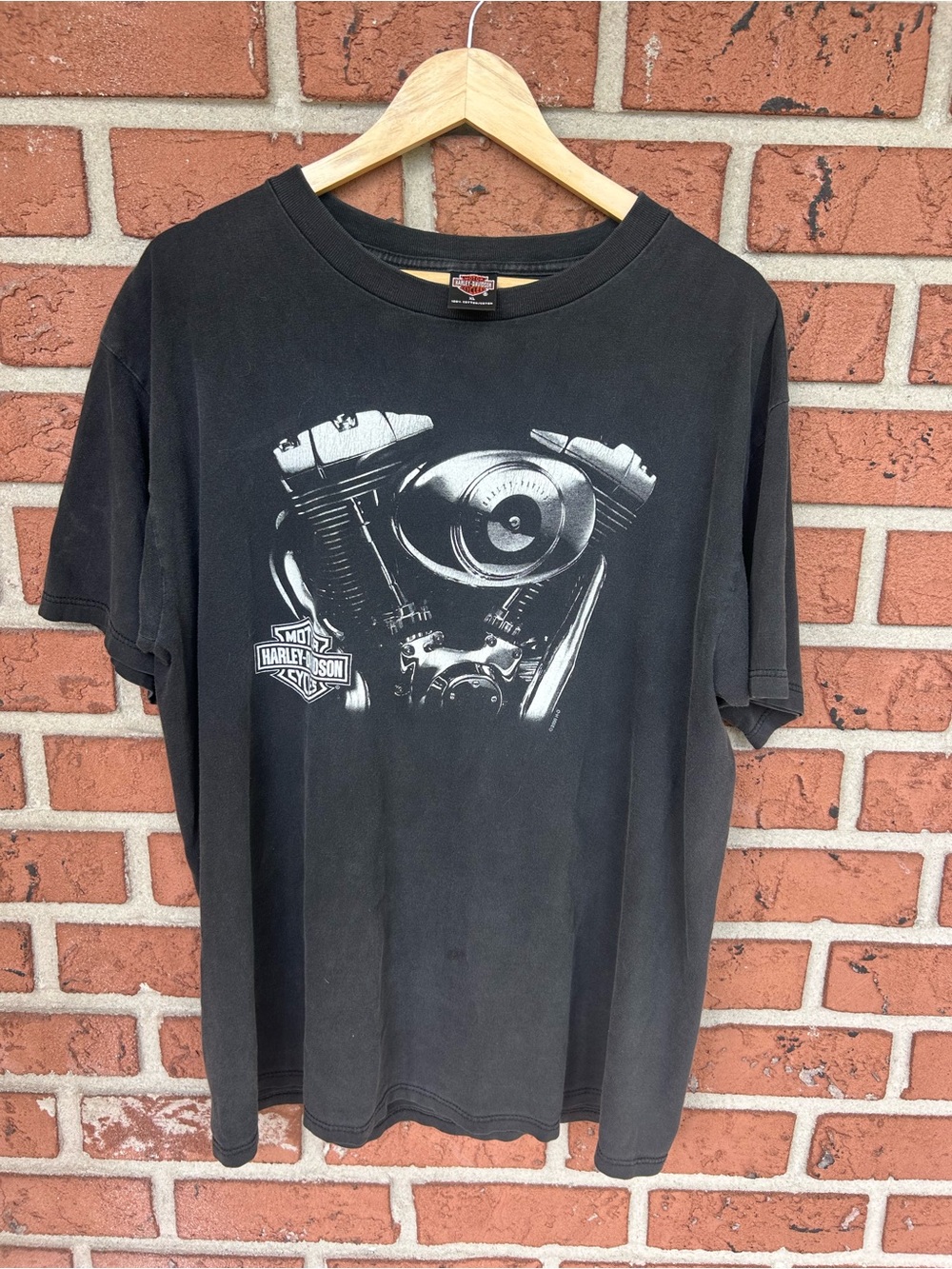 Harley-Davidson Black Motorcycle Engine Graphic Tee
